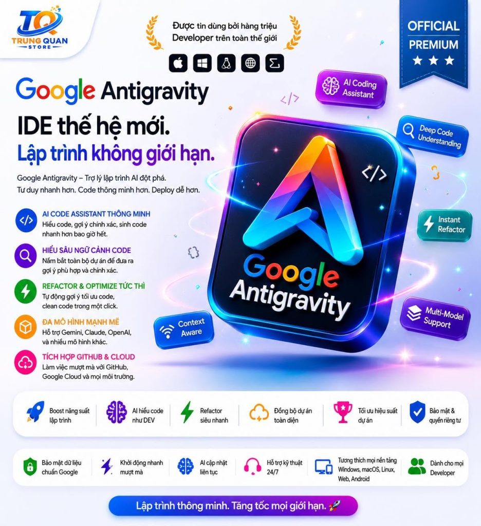 Nâng Cấp Tài Khoản Google Antigravity Chính Chủ + Tặng Kèm 5TB Driver