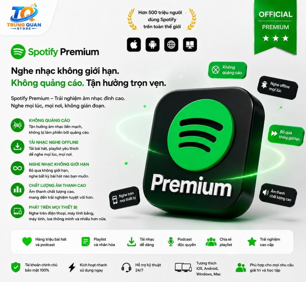 Mua Tài Khoản Spotify Premium