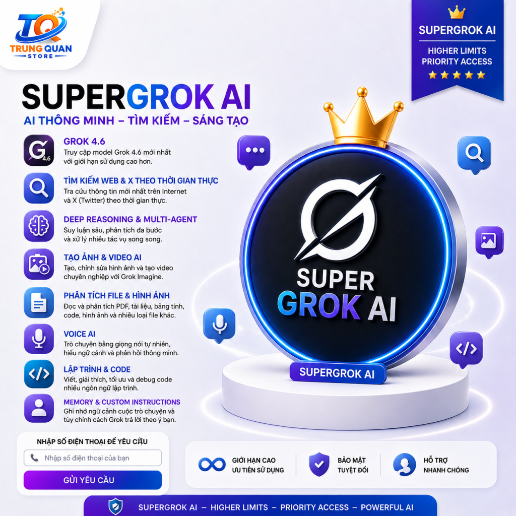 Mua Tài Khoản Super Grok Cấp Sẵn