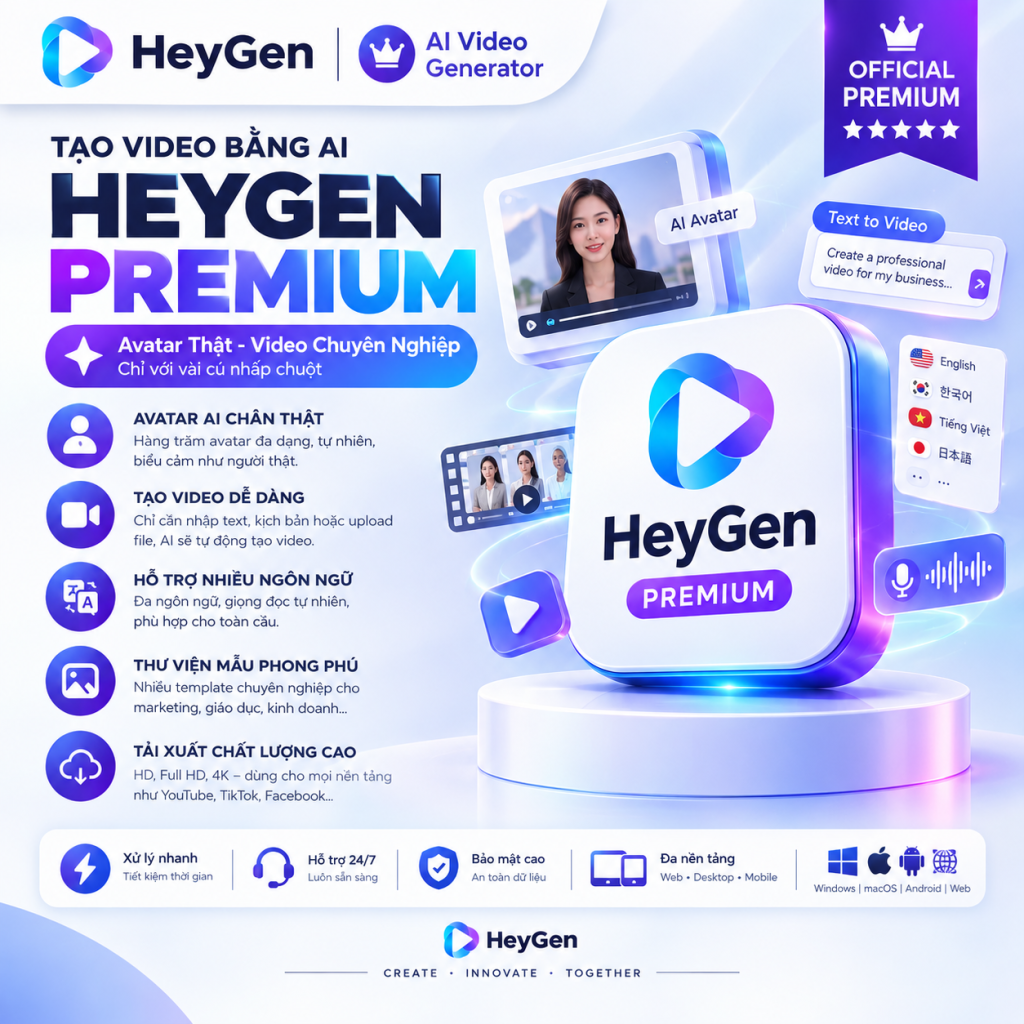 Tài khoản Heygen AI Creator